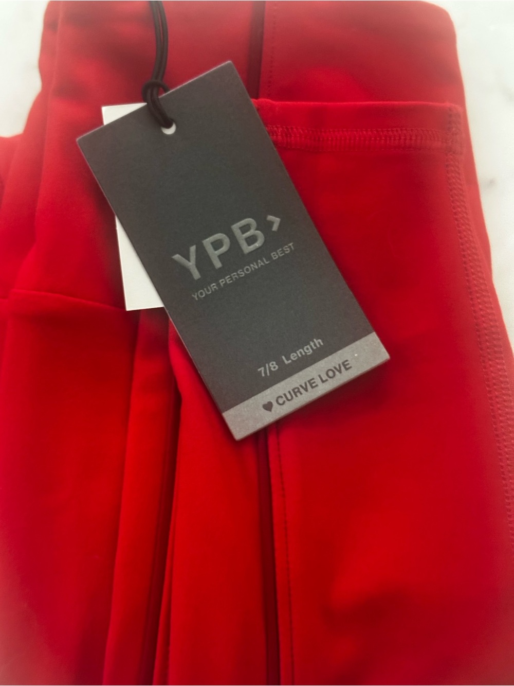 Abercrombie YPB Red 7/8 Length Leggings - Curve Love XS NWT